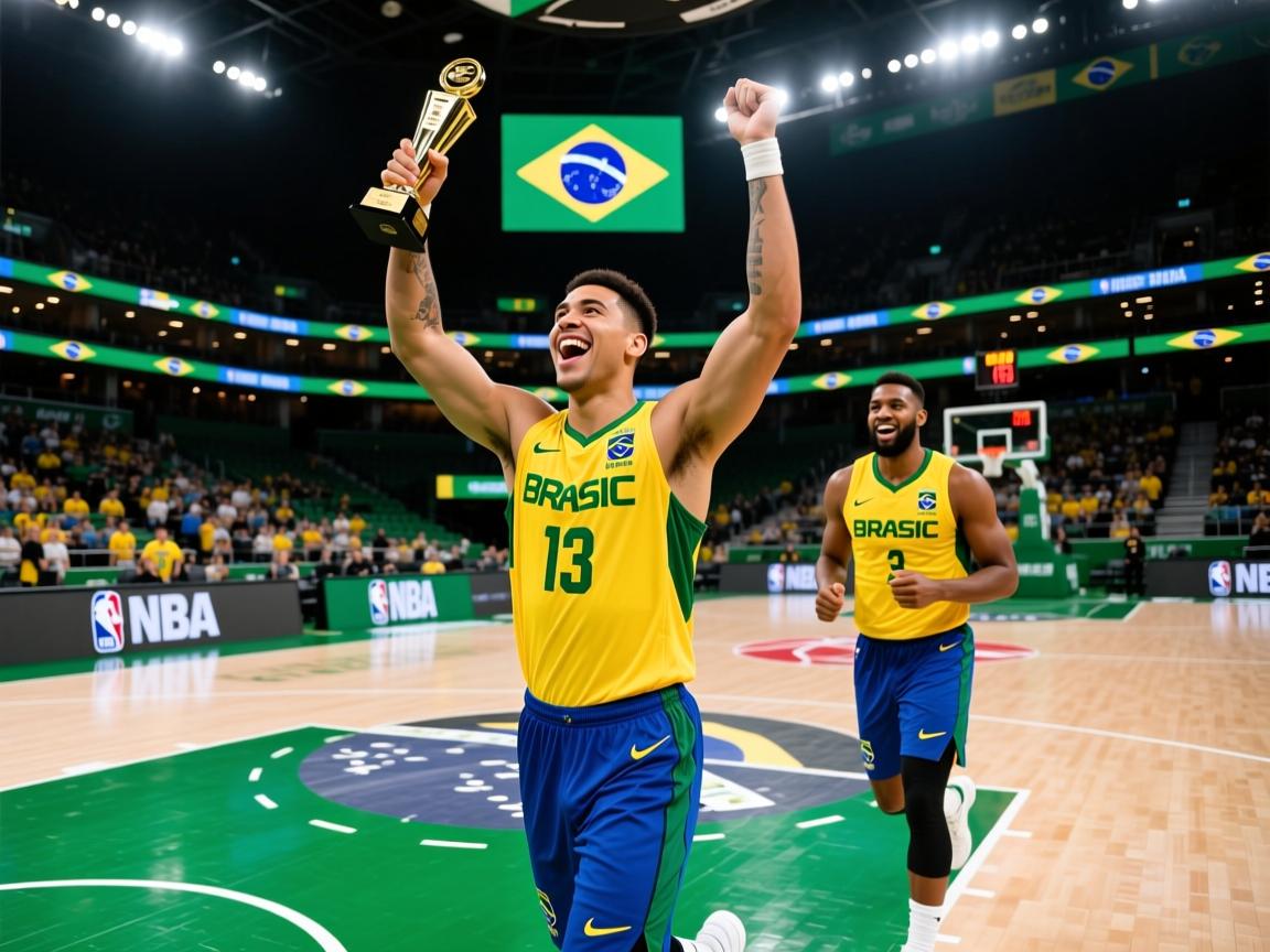 巴西队队员突围夺标，喜上眉梢  第2张