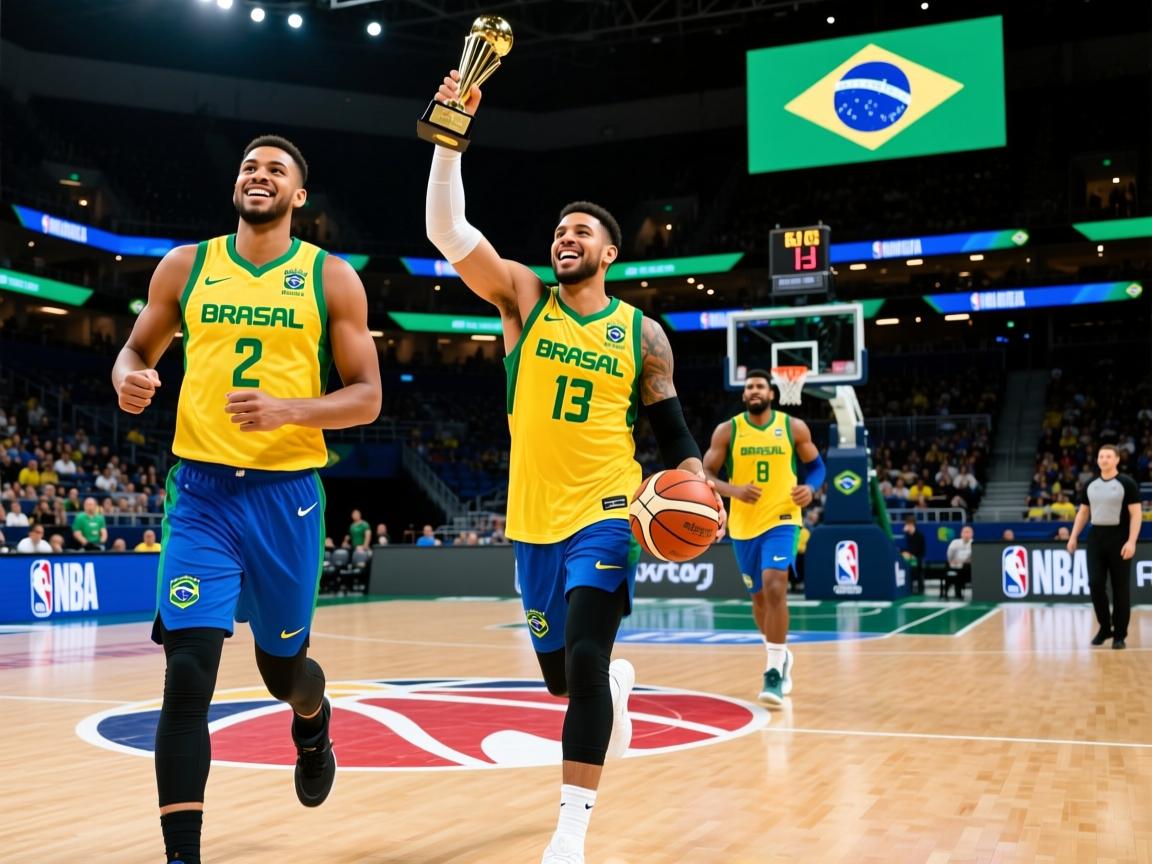 巴西队队员突围夺标，喜上眉梢  第3张