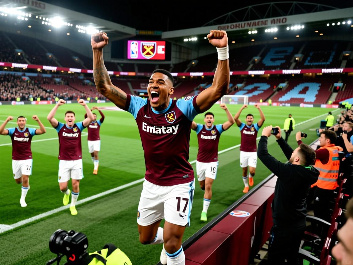 西汉姆联大捷 西汉姆联全面取胜，庆祝胜利